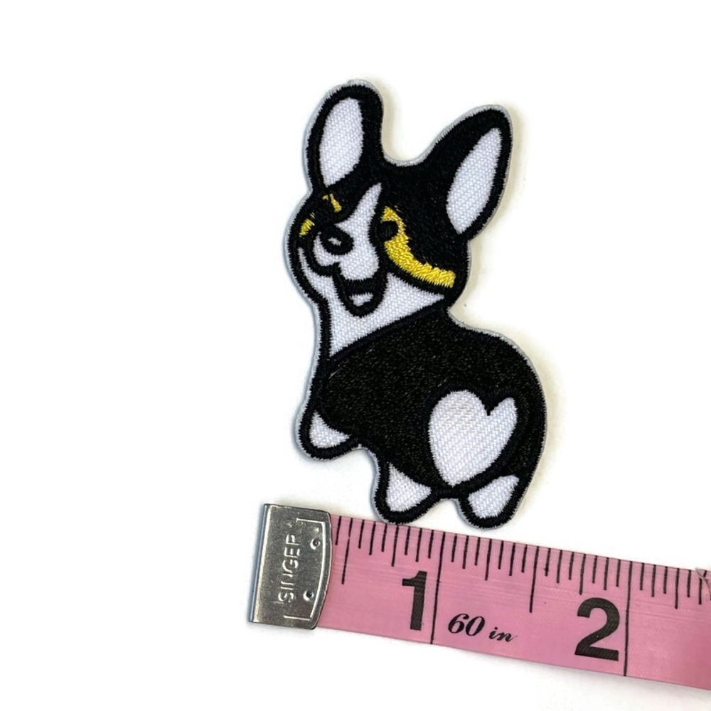 Smiling Corgi Embroidered Patch - Picture 3 of 4